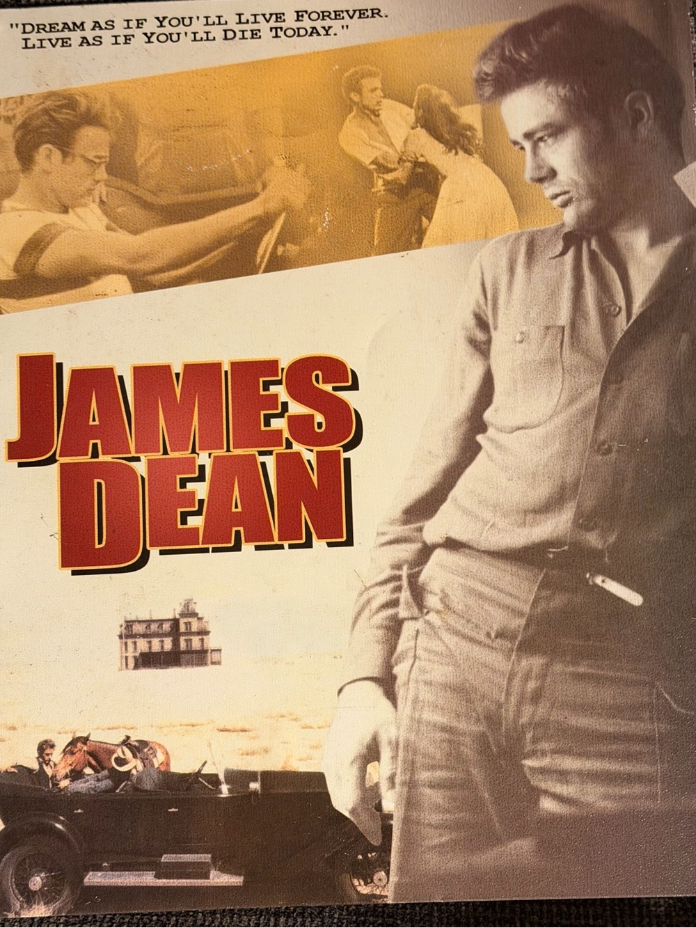 James Dean Metal Tin Sign & Live Fast License Plate Set Movie Memorabilia
